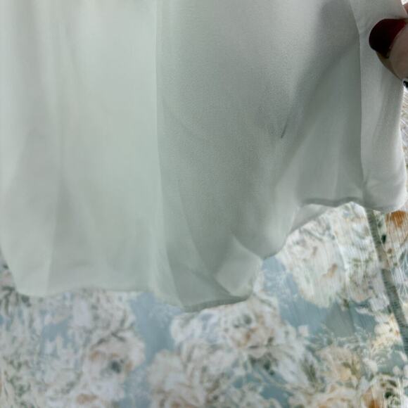 Vici x Fate Exclusive Sz L Dusty Blue Pink Peach Flowers Floral Lace Maxi Dress - Picture 4 of 11